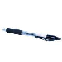 LITE Ручка гелевая автоматическая "Lite", 0,5 мм, черная, резиновый грип