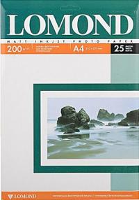 LOMOND Matt Photo Paper, А4, 200 г/м2, 25 листов.