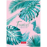 Hatber Бизнес-блокнот "Тропические листья", А6, 160 листов, клетка