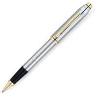 Cross Ручка-роллер "Townsend", цвет - серебристый с золотистой отделкой