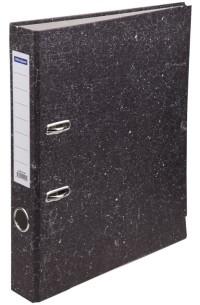 OfficeSpace Комплект папок-регистраторов "Мрамор", цвет: черный, черный корешок (в комплекте 10 штук) (количество товаров в комплекте: 10)