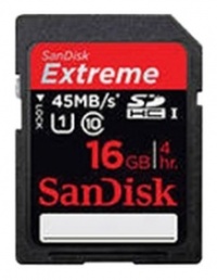 Sandisk SD SDSDX-016G-X46 Extreme SDHC UHS Class 1 45MB/s 16GB