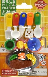 Iwako Набор стирательных резинок "Кухонная утварь", 10 предметов