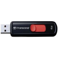 Transcend Флэш-диск "JetFlash 500", 4Gb, USB 2.0, черный