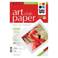 ColorWay Фотобумага  ART глянцевая, Фактура: ткань, А4, плотность: 230 г/м2, 10 листов