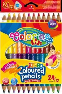 Colorino Карандаши цветные "Jumbo", двухсторонние, 24 цвета