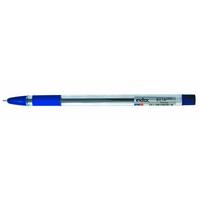 Index Ручка шариковая "Beta grip", прозрачный корпус, резиновая накладка, 0,7 мм, синяя