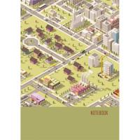 Канц-Эксмо Книга для записей "Новый город. Графика", А6, 80 листов, клетка