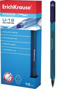 ErichKrause Ручка шариковая "Ultra Glide Technology U-18", синяя