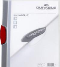 Durable Папка с боковым прижимным механизмом "Swingclip", А4, красный
