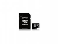 Silicon Power Карта памяти Micro SDHC 16GB  Class 10 + адаптер SD (SP016GBSTHBU1V10-SP)
