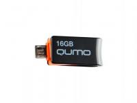 QUMO Флешка USB 16Gb Hybrid USB2.0 черно-оранжевый QM16GUD-Hyb