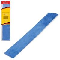 BRAUBERG Цветная крепированная бумага "Металлик", растяжение до 35%, 50 г/м2, синяя, 50x100 см