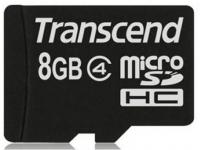 Transcend Карта памяти Micro SDHC 8GB Class 4 TS8GUSDC4