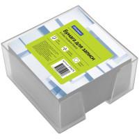 OfficeSpace Блок для записи, 9x9x5 см, пластиковый бокс, белый, 500 листов