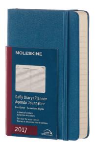 Moleskine Еженедельник "Classic Daily Pocket", синий стальной, 400 страниц, 90x140 мм