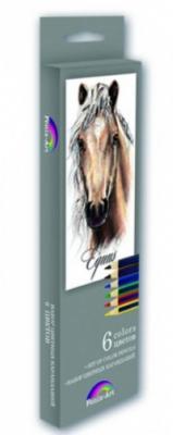 Феникс + Набор цветных карандашей "Лошадь", 6 штук