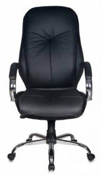 БЮРОКРАТ t-9930sl/black кресло руководителя, черный, кожа, крестовина хром