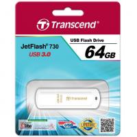 Transcend JetFlash 730 64Гб, Белый, пластик, USB 3.0