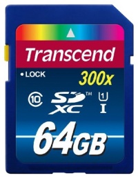Transcend SecureDigital 64Gb  SDXC UHS-I Class10 SD3.0 Premium 300X (TS64GSDU1)