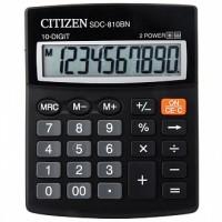 CITIZEN Калькулятор бухгалтерский "SDC810B", 10 разрядов, черный