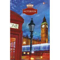 Канц-Эксмо Книга для записей "Вокруг света. Вечерний Лондон", А5, 100 листов, клетка