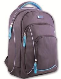 Феникс + Рюкзак молодежный, коричневый с голубым, 45х32х16 см