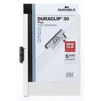 Durable Папка с клипом "Duraclip Plus", 30 листов, белая