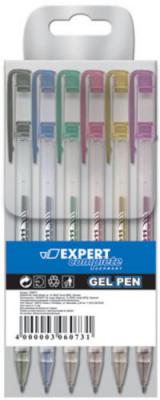 Expert complete Ручка гелевая &quot;G11&quot;, 0,5 мм, синяя, чёрная, красная, зелёная, фиолетовая, жёлтая, 6 штук