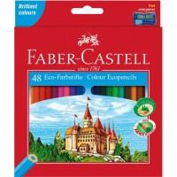 Faber-Castell Карандаши "ECO. Замок", 48 цветов, с точилкой