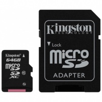 Kingston Micro SecureDigital 64Gb  SDXC class 10 (SDCX10/64GB) + SD адаптер
