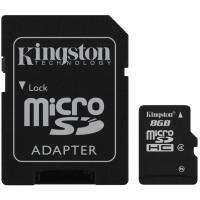 Kingston microSDHC 8Gb Class 4 + adapter