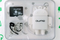 QUMO microsdhc 16gb class 10 + usb картридер fundroid белый