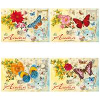 Проф-Пресс Альбом для рисования "Коллаж из цветов и бабочек", 40 листов, А4, на скрепке