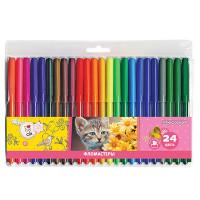 School Фломастеры "Милые котята", 24 цвета