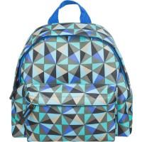 №1 School Рюкзак детский &quot;Треугольники&quot;, 240x200x110 мм, голубой