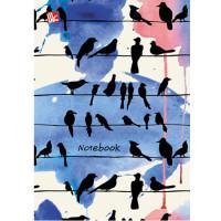 Канц-Эксмо Книга для записей "Графика. Городские птицы", А6, 96 листов, клетка