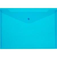 ATTACHE Папка-конверт на кнопке, А4, 150 мкм, синяя, 10 штук