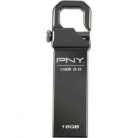 PNY Micro Hook Attache 16Гб, Черный, металл, USB 2.0