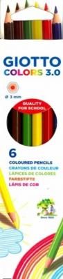 FILA Набор цветных карандашей "Giotto colors 3.0", 6 цветов