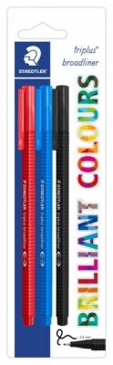 Staedtler Ручки капиллярные "Triplus 338. Яркие цвета", 0,8 мм, 3 цвета
