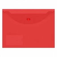 inФОРМАТ Папка-конверт на кнопке с карманом для визитки, 0,15 мм, А4, красная