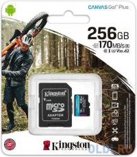 Kingston Флеш карта microSDXC 256Gb  Kingston, UHS-II Class U3 V30 A2, чтение: 170Мб/с, запись: 90Мб/с, с адаптером &amp;lt;SDCG3/256GB&amp;gt;