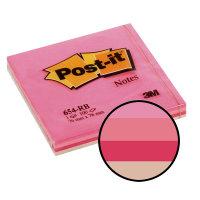3M Бумага для заметок с липким слоем "POST-IT. Клубничная радуга (розовый)", 76x76 мм, 4 цвета, 100 листов
