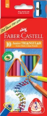 Faber-Castell Карандаши цветные "Junior Grip" + точилка, 10 цветов