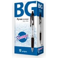 BG (Би Джи) Ручка гелевая "Forsage", автоматическая с грипом, 0,5 мм, черная