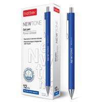 Hatber Ручка гелевая автоматическая "Newtone", синяя, 0,5 мм