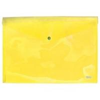 Index Папка-конверт с кнопкой, прозрачная желтая, 180 мкм