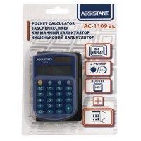 Assistant Калькулятор карманный "AC-1109", 8-разрядный, синий