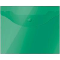 OfficeSpace Папка-конверт на кнопке, А5, 150 мкм, полупрозрачная, зеленая